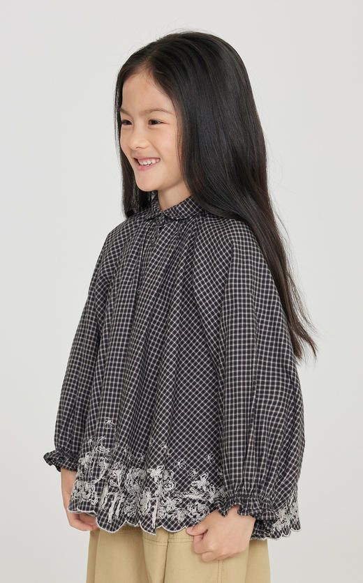 jnby  23年秋款  复古文艺手工绣长袖衬衣  1N7212310 商品图3