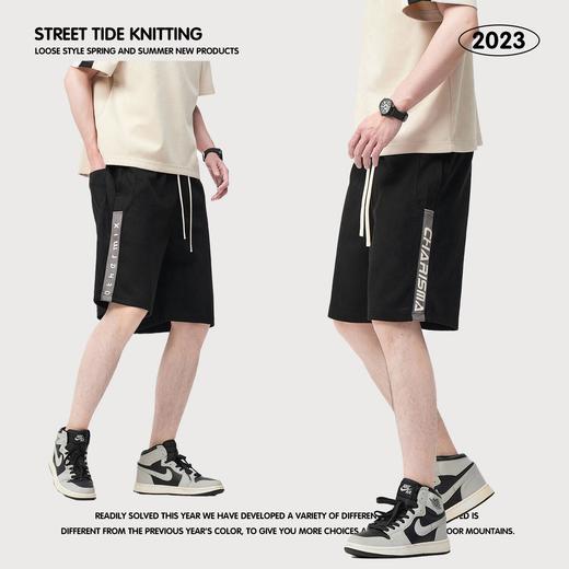 RS男装|2023夏季美式高街潮牌麂皮绒短裤男大码宽松运动五分裤子 商品图4