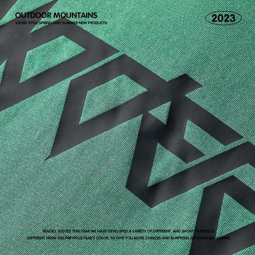 RS男装|2023夏季270克重磅字母印花洗水复古潮牌纯棉短袖t恤男 商品图2