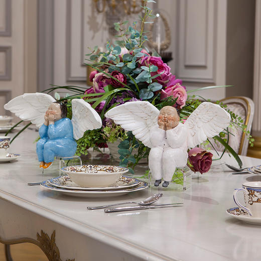 稀奇艺术雕塑摆件瞿广慈作品《节庆男/女天使》精美礼物包装 商品图0