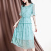 SM 82296877桑蚕丝连衣裙真丝绣花减龄显瘦洋气裙 商品缩略图0