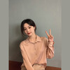 金蘑菇菇【 三醋酸衬衫】设计感小众长袖领带衬衣韩版百搭上衣 商品缩略图0