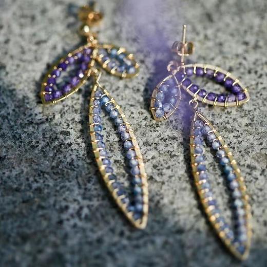 SpoiledBrat Jewelry紫色系叶片耳环 商品图0