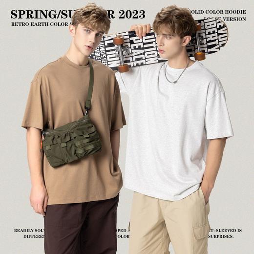 RS男装|305g重磅FOG大地色落肩短袖 2023夏季欧美宽松潮牌男式t恤 商品图1