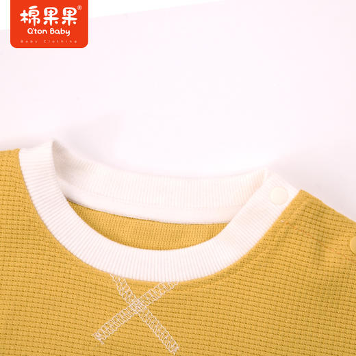棉果果秋季新品男童卡通华夫格套头卫衣M312180223465 商品图3