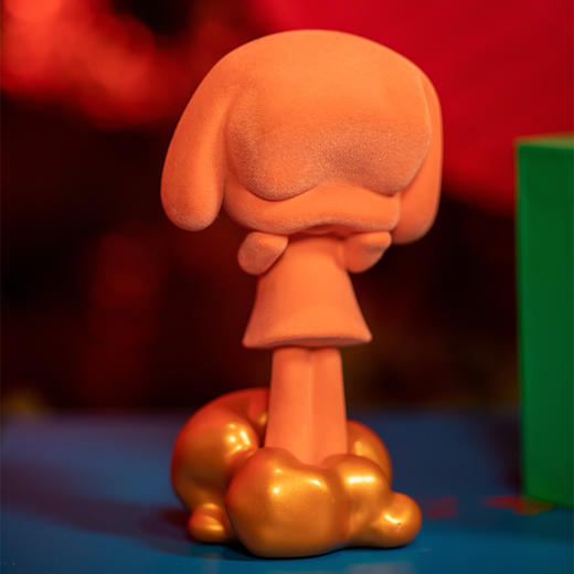 稀奇艺术《盹盹兔-山火》毛绒绒可爱桌面雕塑摆件创意生日礼物 商品图1