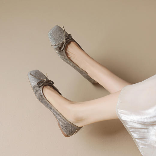 舒适百搭，圆头镶钻平底单鞋WXJ-W8013 商品图11