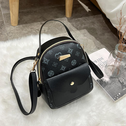 花料背包2023黛唯梵时尚双肩包女包包女清新甜美学生书包 商品图5