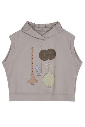 jnby  23年秋款  背心式连帽套头卫衣  1N7413170