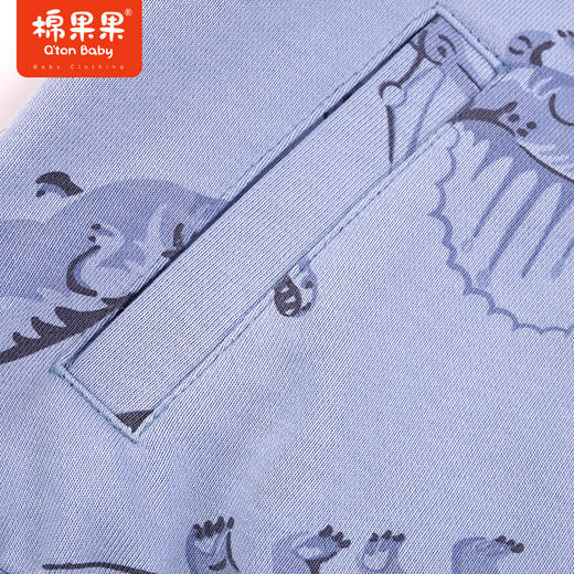 棉果果秋季新品男童运动帅气针织连帽外套M312100223459 商品图4