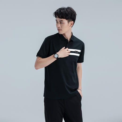 【秒杀专属】HX 夏季翻领短袖T恤Y102320304101/02POLO杉 商品图5
