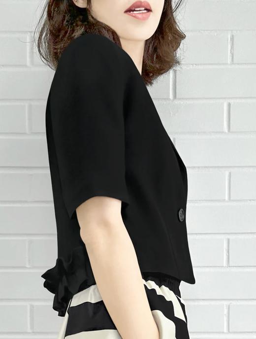 TYNVIE 短袖西装外套 - 黑色 商品图2