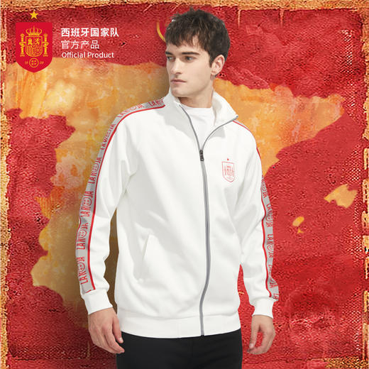 西班牙国家队官方商品丨世界杯外套新款秋长袖运动休闲白色夹克 商品图0