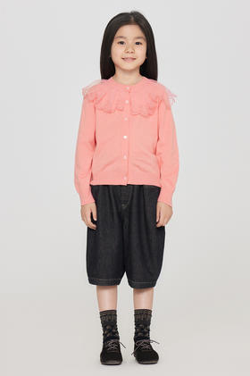 jnby  23年秋款  甜美混纺短款开襟毛衫  1N7313070