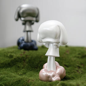 稀奇艺术《盹盹兔》夜晚白天可爱兔装饰摆件黑白装饰品新居礼物