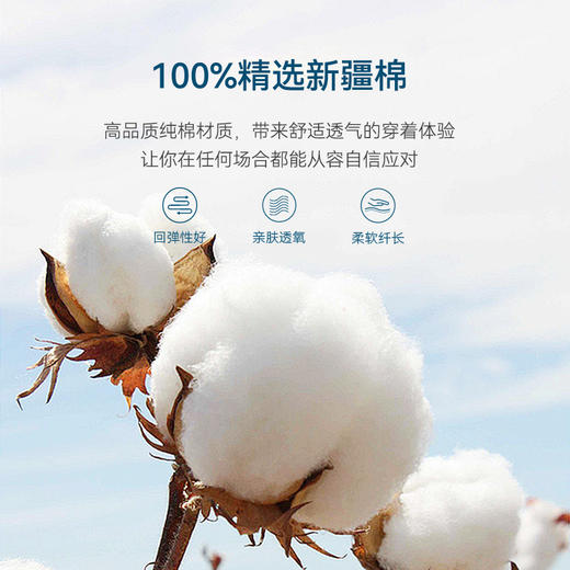 十如仕100%新疆棉小方领免烫长袖衬衫-202-01 商品图4