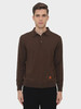 callisto咖色超细羊毛翻领净色毛衣  FRKNW073C 商品缩略图0