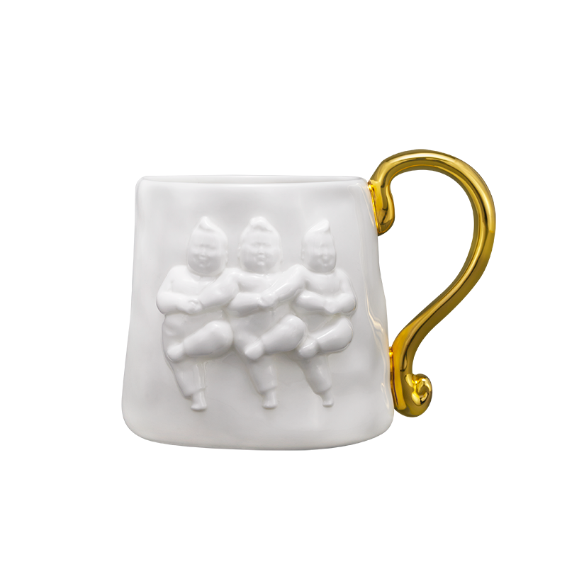 稀奇艺术天鹅湖浮雕骨瓷杯创意个性艺术杯子搭配精美礼物包装盒