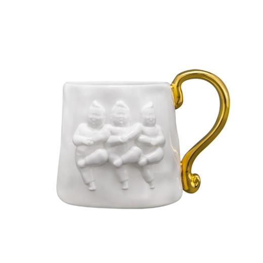 稀奇艺术天鹅湖浮雕骨瓷杯创意个性艺术杯子搭配精美礼物包装盒 商品图0