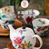美浓烧日本进口和蓝花衣一壶五杯茶具套装礼盒茶壶茶杯客厅家用 商品缩略图1