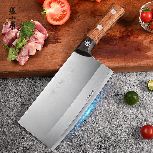 【赠同品牌水果刀！】张小泉不锈钢家用厨房用刀锋利菜刀 斩切刀 前切后斩 商品图3