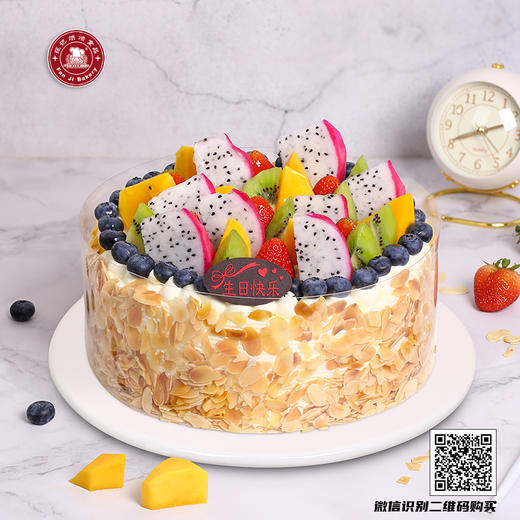 鲜果圆舞曲 - 多水果栗子味奶油红豆红丝绒动物稀奶油蓝莓范记生日蛋糕 商品图0