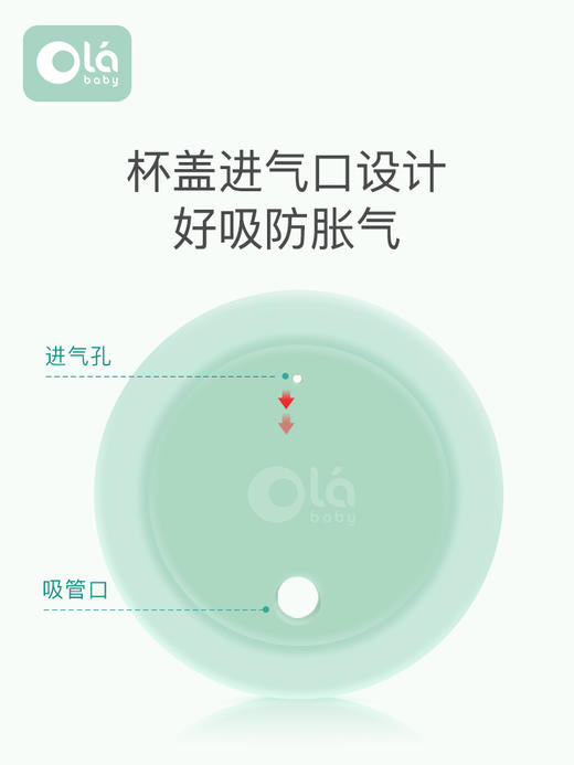 olababy硅胶婴儿童吸管学饮杯喝水两用防摔奶瓶大宝宝训练杯6个月 商品图1