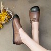 信诺妈妈鞋中老年舒适软底真皮透气老人鞋防滑平跟女鞋春秋季单鞋X3Q205007 商品缩略图2