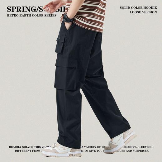 RS男装山系户外直筒休闲裤男装夏款日系立体多口袋机能风工装长裤 商品图3