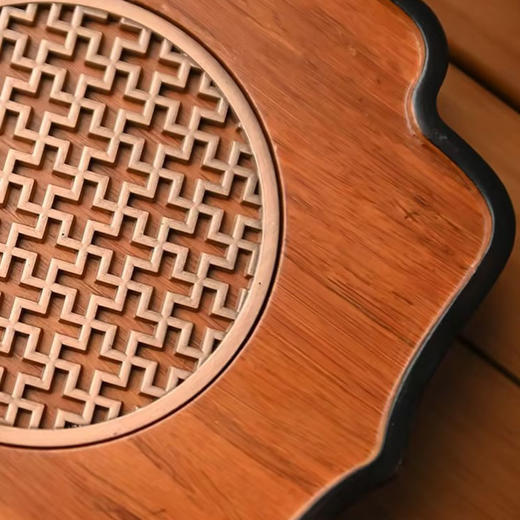 祥福-微棠托盘竹制楠竹干泡盘茶盘（24.5*13.8*2cm）【不支持补差，非质量问题不退不换】S 商品图4