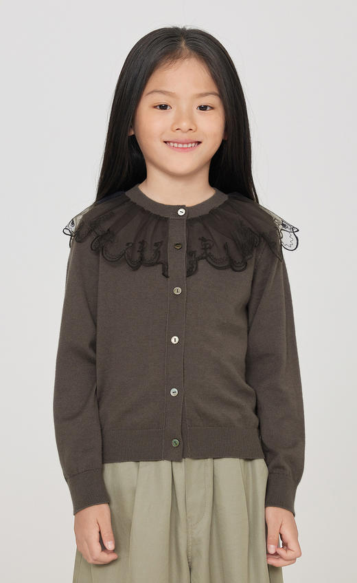 jnby  23年秋款  甜美混纺短款开襟毛衫  1N7313070 商品图9