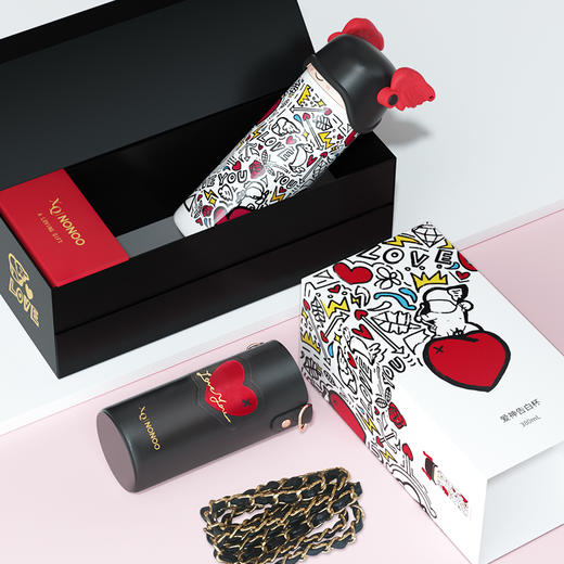 稀奇艺术学生便携可爱卡通韩版《IDO》保温水杯七夕礼盒 商品图1