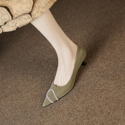 秋季新款，尖头高跟细跟单鞋HCY-3661 商品图1