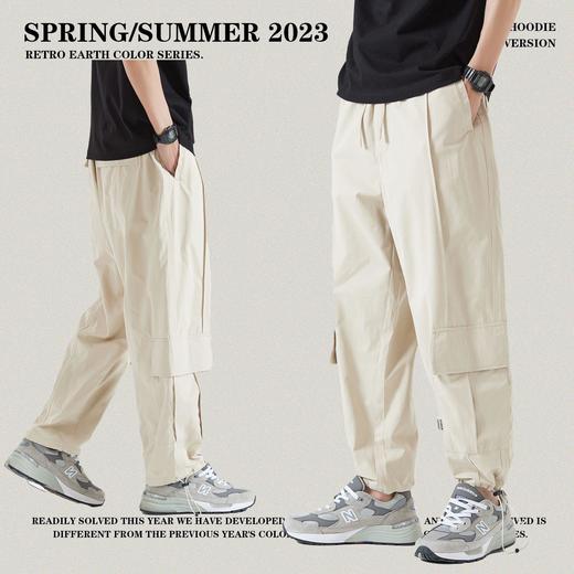 RS男装|山系机能风多口袋工装裤2023夏季新款阔腿宽松束脚休闲裤 商品图3