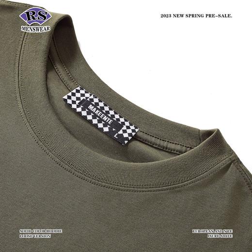 RS男装|2023夏季新款左胸牙膏绒刺绣印花短袖日系休闲潮牌T恤男女 商品图1