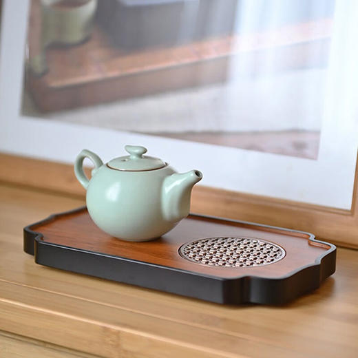 祥福-微棠托盘竹制楠竹干泡盘茶盘（24.5*13.8*2cm）【不支持补差，非质量问题不退不换】S 商品图3