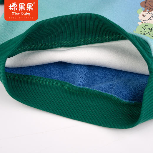 棉果果秋季新品男童圆领加绒套头卫衣M312180423464 商品图1