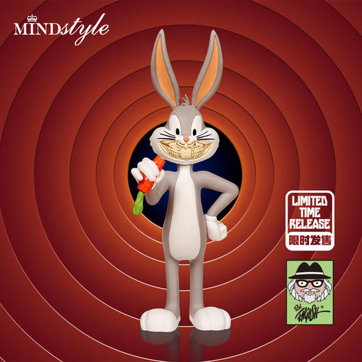 MINDstyle Looney Tunes x Ron English Bugs Bunny Grin 笑齿兔八哥艺术收藏手办摆件 3416 商品图1