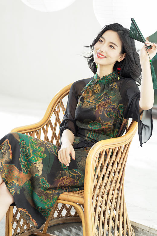 逸红颜明月优选#『观夏』22姆米珍珠缎改良国风新中式香云纱连衣裙，优雅贵气，复古典雅！！现货秒发 商品图10