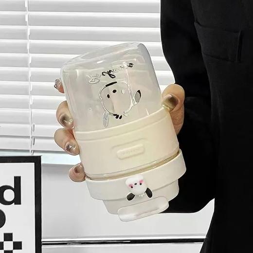 「三色可选！学院风」杯子ins颜值吸管杯塑料水杯女学生可爱咖啡杯儿童随手杯餐饮用具 商品图3