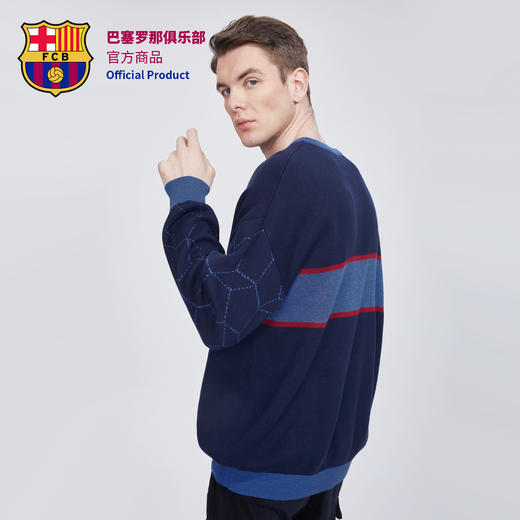 巴塞罗那俱乐部官方商品丨巴萨新款刺绣提花毛衣保暖宽松休闲球迷 商品图3