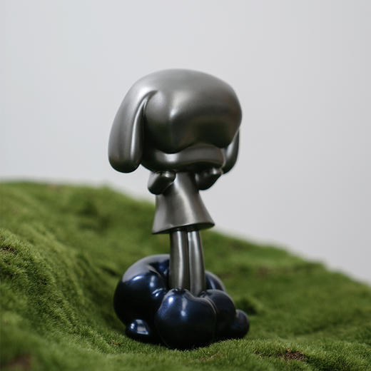 稀奇艺术《盹盹兔》夜晚白天可爱兔装饰摆件黑白装饰品新居礼物 商品图4