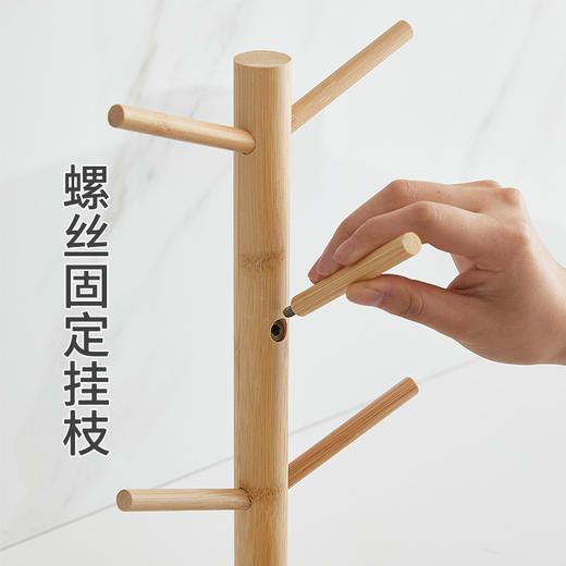 「楠竹材质！颜值派」杯架家用水杯架倒挂沥水置物架收纳整理咖啡茶杯架玻璃马克杯挂架 商品图3