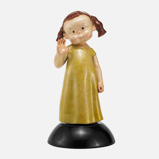 稀奇艺术限量玻璃钢雕塑向京《Hello春天》可爱桌面人物摆件饰品 商品图0