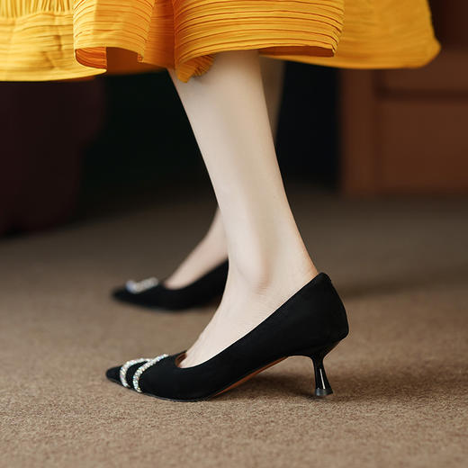 秋季新款，尖头高跟细跟单鞋HCY-3661 商品图9