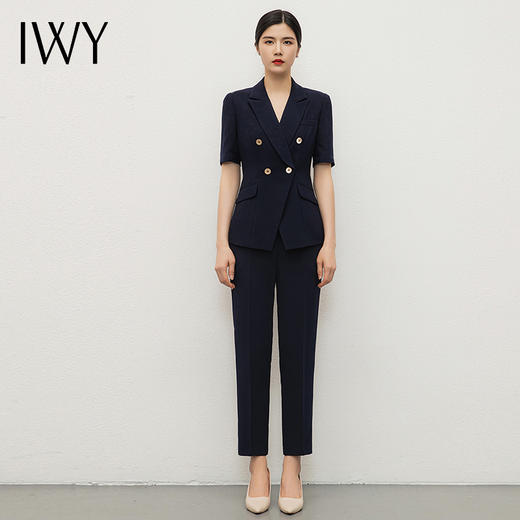 IWY/夏季新款珠宝通勤工作服商务面试正装套装修身显瘦职业正装C13216+P33216 商品图2
