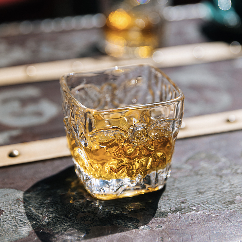 稀奇艺术 方形威士忌酒杯古典复古创意酒杯水晶玻璃杯