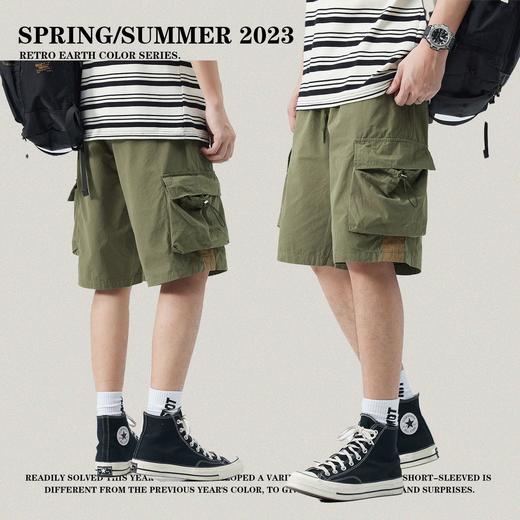 RS男装|立体口袋工装短裤男夏季新款水洗复古宽松休闲五分裤子 商品图3