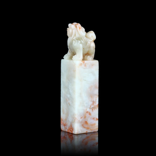 孤品014659:老挝石桃花冻貔貅钮方章-3.5*3.4*13.8cm 商品图2