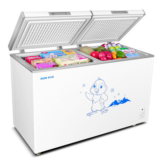 【家用电器】-AUX/奥克斯冰柜家用冷柜小型冷藏冷冻两用 商品图0